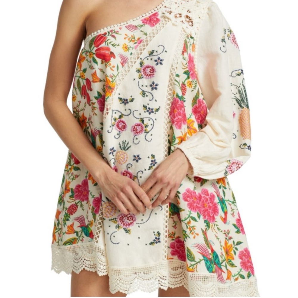 FARM RIO MINI ONE SHOULDER DRESS